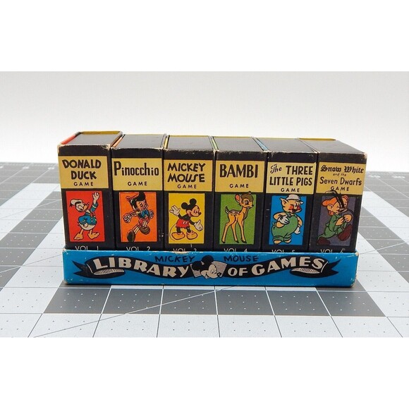 Walt Disney Mickey Mouse Library of Card Games By Russell Mfg No. 146 B Vol 1-6 - Picture 1 of 10